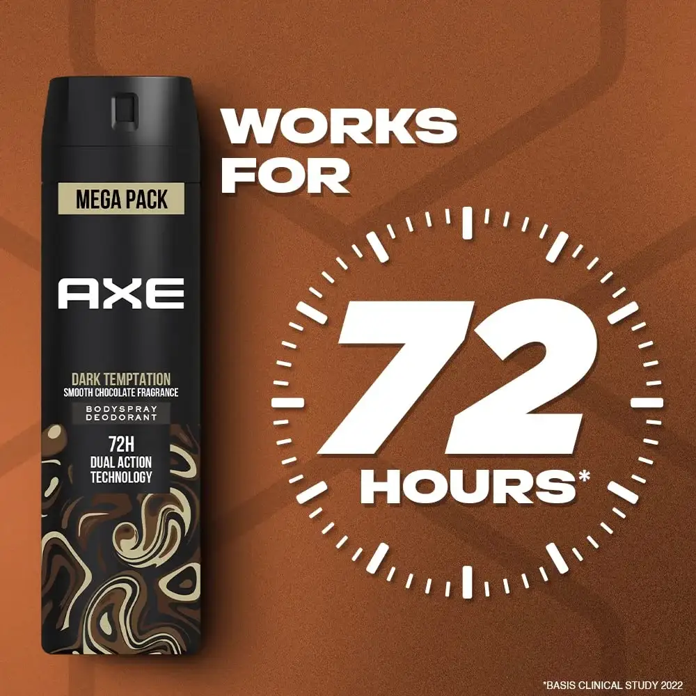 Axe Dark Temptation Deodorant Bodyspray, 215ml, Long-Lasting Chocolate Fragrance for Men image 4