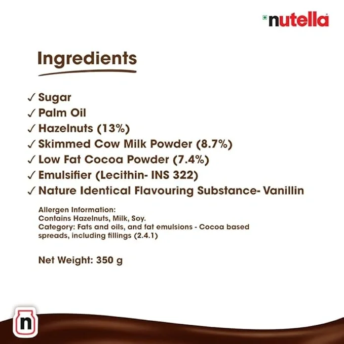 Nutella Hazelnut Spread with Cocoa 350g | Smooth & Delicious image 7