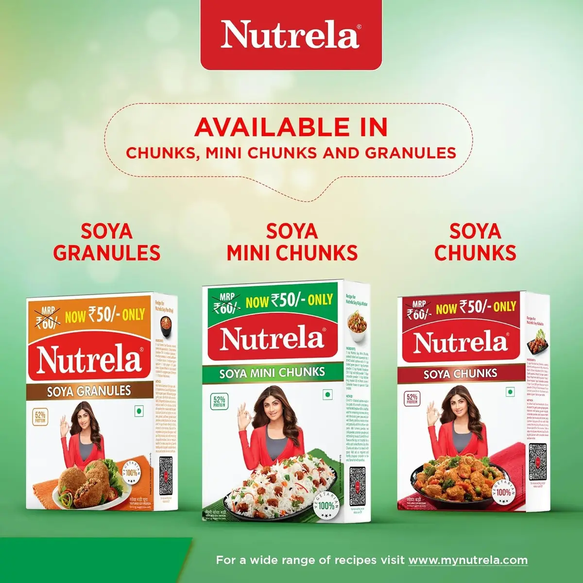 Nutrela Soya Mini Chunks 200 gm, 100% Vegetarian image 2