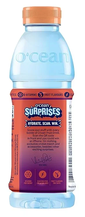 O'cean Peach & Passion Fruit Drink – Refreshing Beverage 500 ml image 2