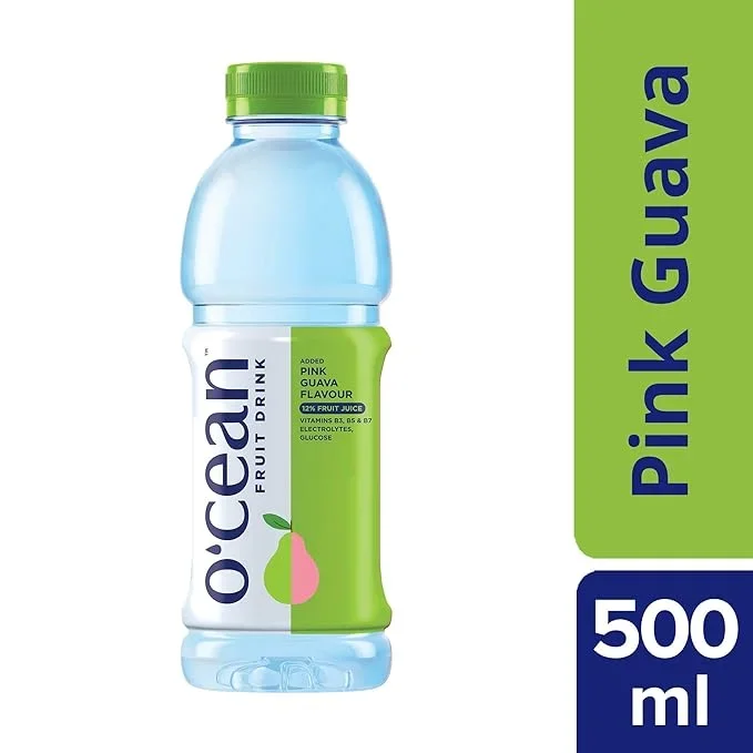 O'cean Pink Guava Flavour Fruit Drink – Refreshing Beverage 500 ml