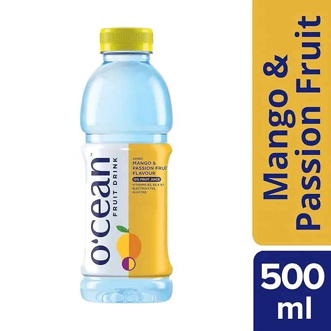 O'cean Mango & Passion Fruit Flavoured Water – Refreshing Drink 500 ml