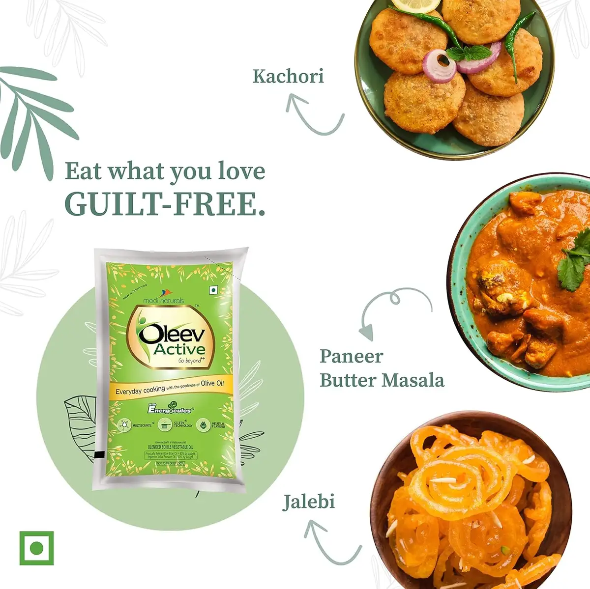 Oleev Active Olive Oil Blend 1 L Pouch  image 5