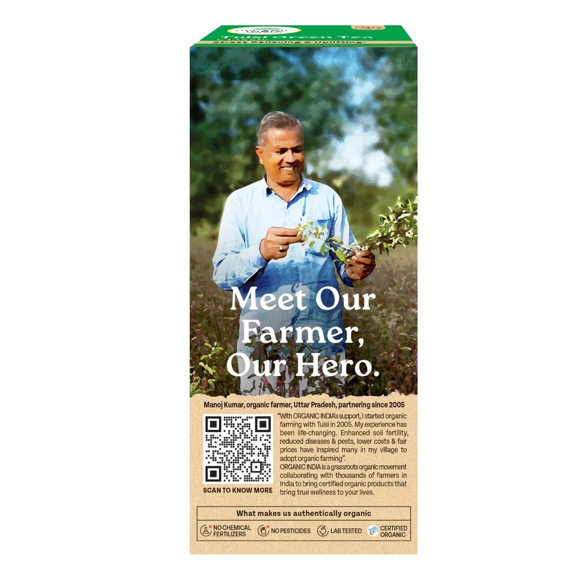 Organic India Tulsi Green Tea Classic - 25 Tea Bags image 3