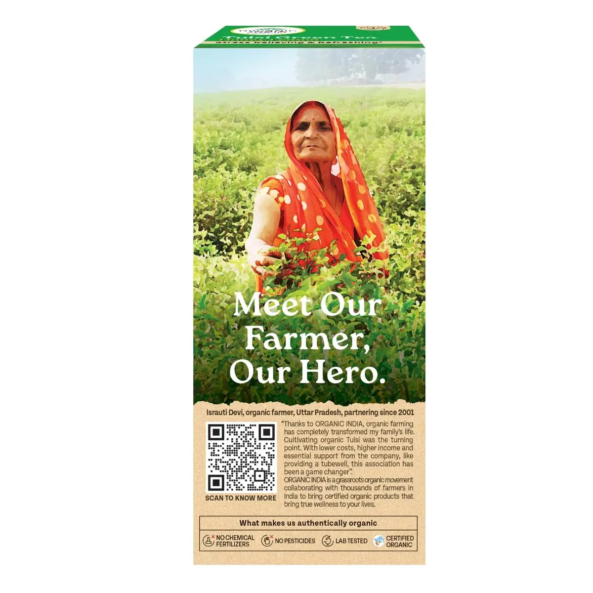 Organic India Tulsi Green Tea Honey Lemon 25 Teabags image 3