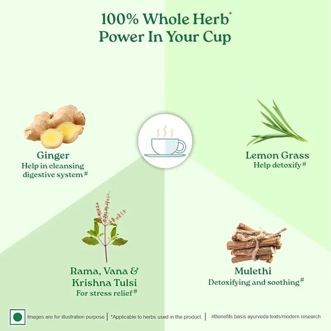 Organic India Tulsi Green Tea Sweet Lemon 25 Tea Bags image 9