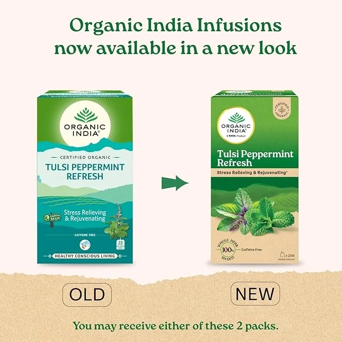 ORGANIC INDIA Tulsi Peppermint Refresh 25 Tea Bags image 6