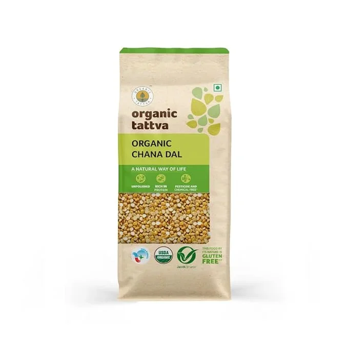 Organic Tattva Chana Dal (Bengalgram) 500 Gram | Gluten Free