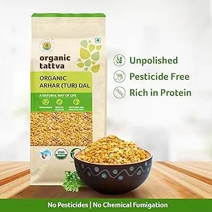 Organic Tattva Organic Toor Dal (Arhar Dal) 500 g image 5