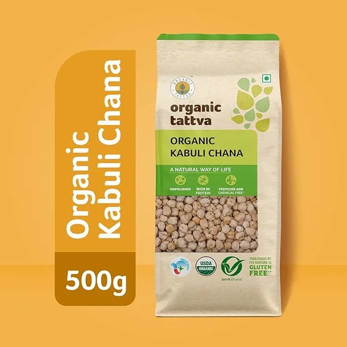 Organic Tattva Kabuli Chana, 500 g | Premium Organic Chickpeas image 4