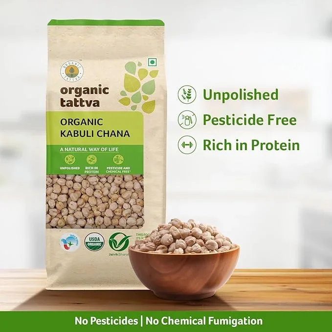 Organic Tattva Kabuli Chana, 500 g | Premium Organic Chickpeas image 6
