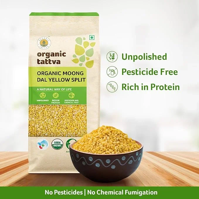 Organic Tattva Organic Moong Dal Split 500 g for Cooking image 6