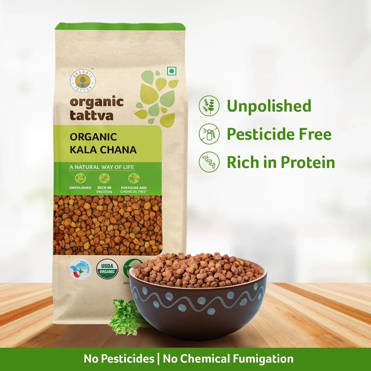 Organic Tattva Black Chana (Kala Chana) 500 g Organic image 4