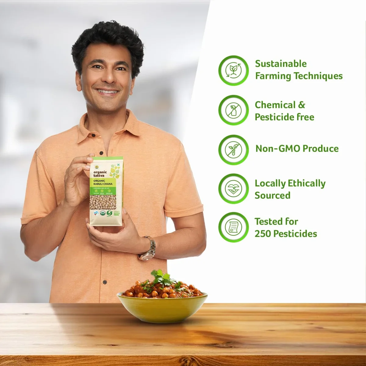 Organic Tattva Kabuli Chana, 500 g | Premium Organic Chickpeas image 7