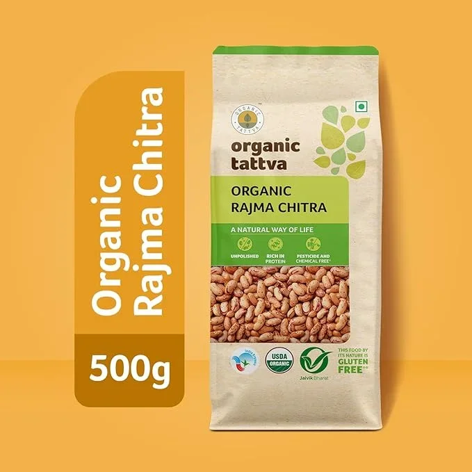 Organic Tattva Rajma Chitra 500g – 100% Organic Kidney Beans image 4