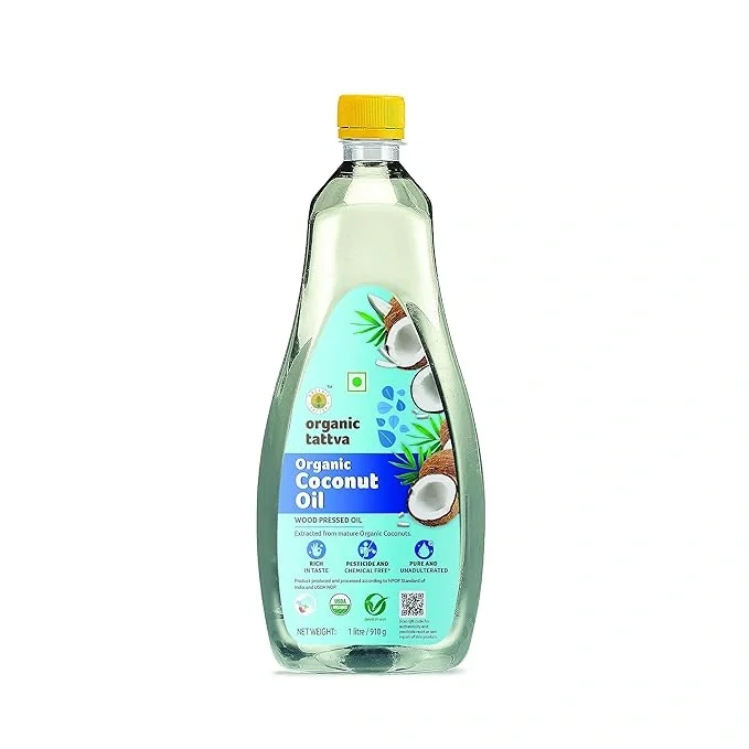 Organic Tattva Organic Cold Pressed Coconut Cooking Oil 1 Litre