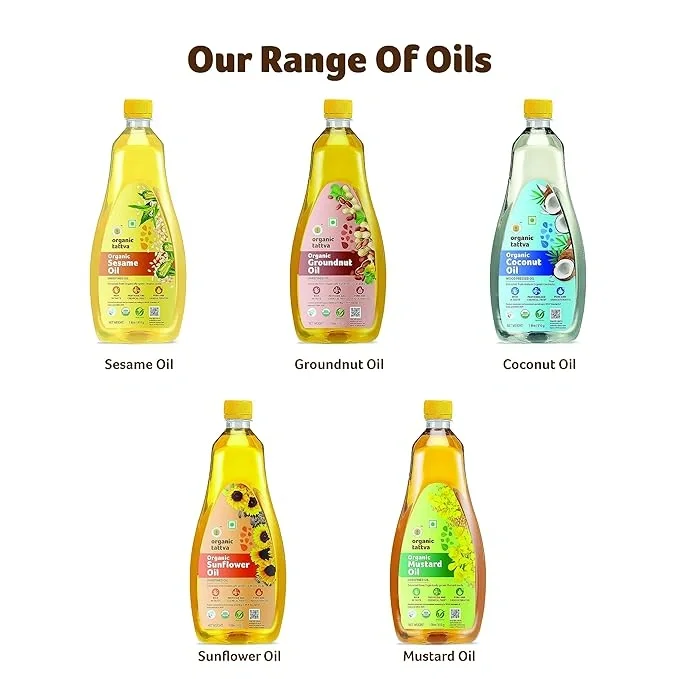 Organic Tattva Cold Pressed Coconut Oil 1 Ltr | Organic Cooking Oil image 2