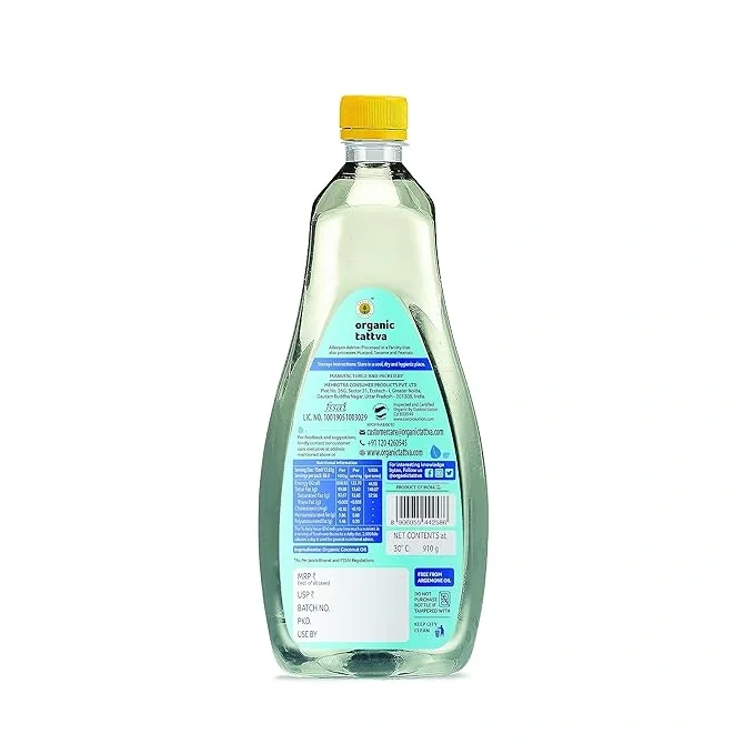 Organic Tattva Cold Pressed Coconut Oil 1 Ltr | Organic Cooking Oil image 4