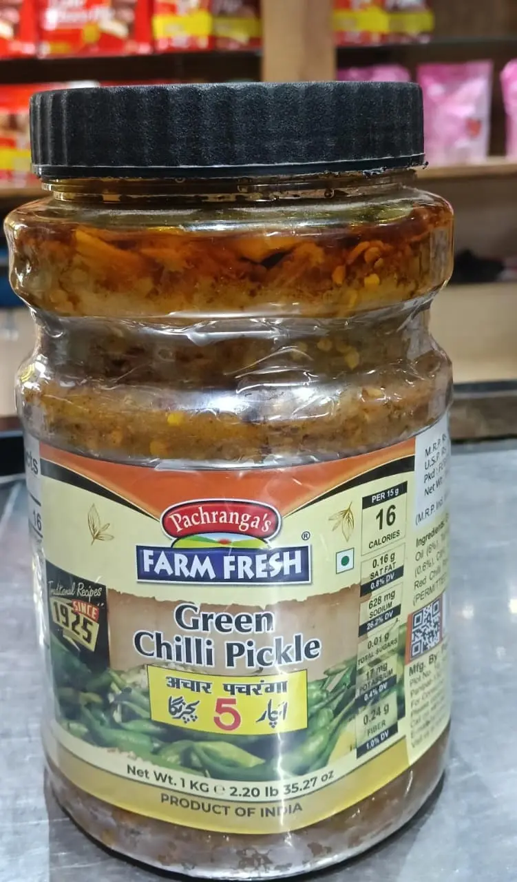  Pachranga’s Farm Fresh Green Chilli Pickle - 1kg image 2