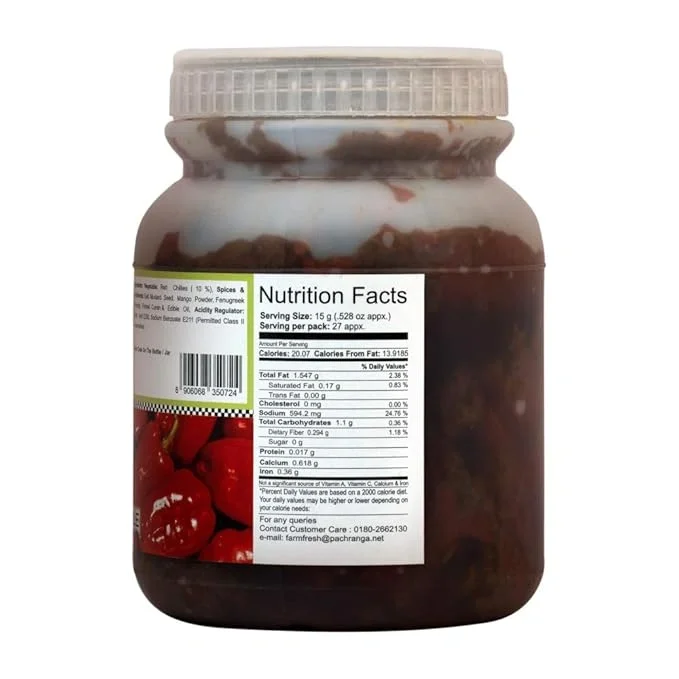  Pachranga's Farm Fresh Red Chilli Stuffed Pickle, 1kg image 2