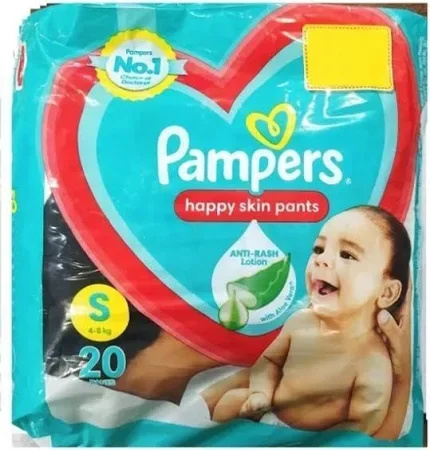 Pampers Pants Small Size Baby Diaper S 20 Pieces , All Round Protection