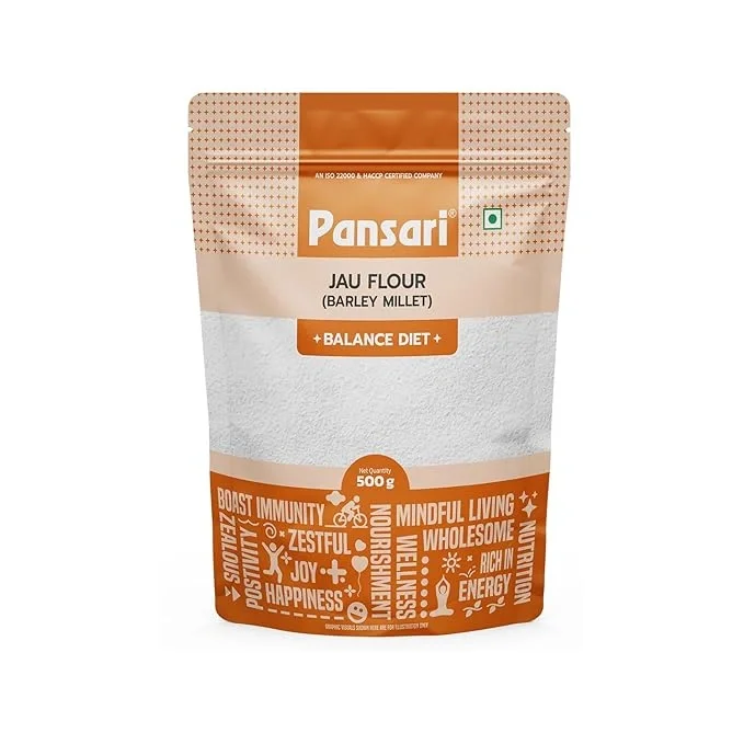 Pansari Jau Atta Barley Flour 500gm - High Fiber, Nutrient-Rich, Helps Weight Loss & Reduces Heart Disease, Gluten-Free