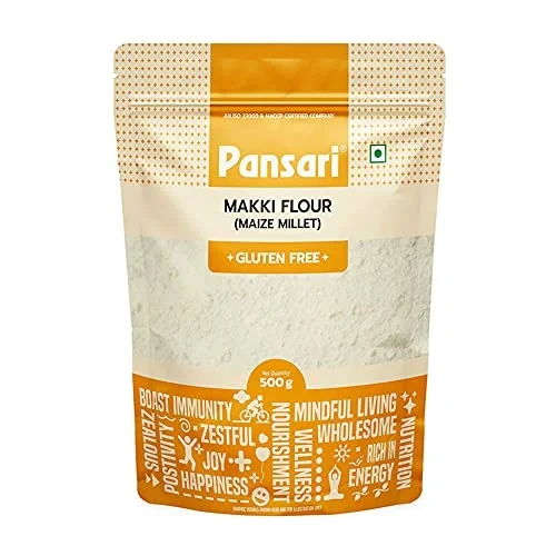 Pansari 100% Natural Maize/Makki Atta 500gm - Gluten-Free Corn Flour