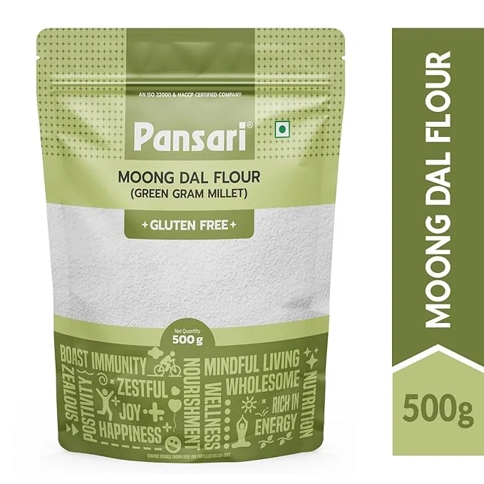 Pansari Moong Dal Flour 500 g | Nutritious Green Gram Flour Rich in Protein & Fiber image 5