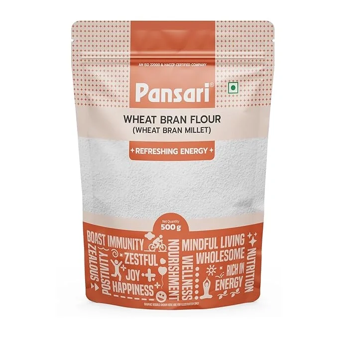 Pansari Wheat Bran Flour 500gm - High in Fiber, Protein & Magnesium