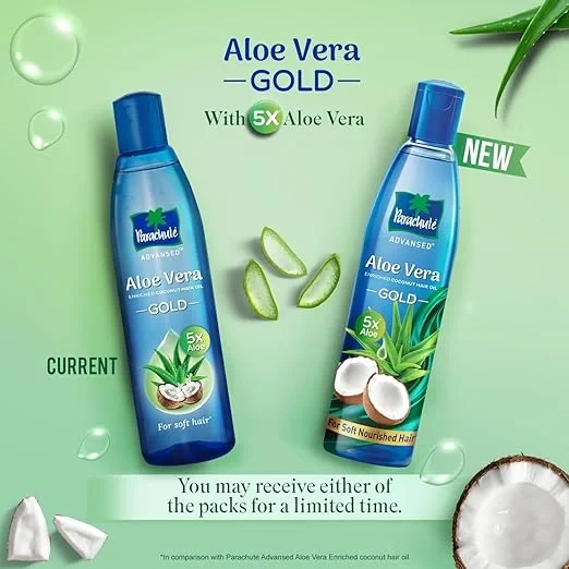 Parachute Advansed Aloe Vera Enriched Coconut Hair Oil Gold, 400ml image 8