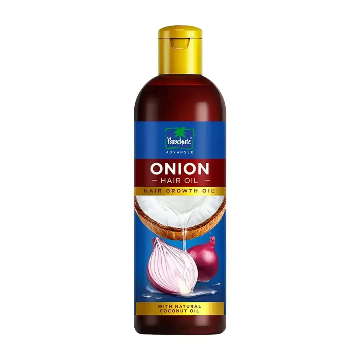 Parachute Advansed Onion Hair Oil 200ml. Enriched with onion and coconut for hair growth and reduced hair fall.
