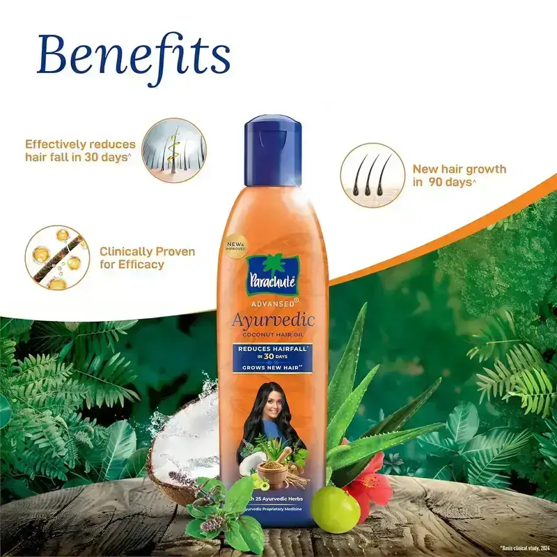 Parachute, Advansed Ayurvedic Coconut Hair Oil,300ml image 7