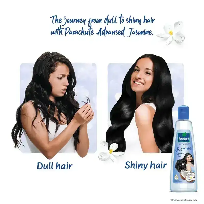 Parachute Advansed Jasmine Coconut Hair Oil, 400 ml with Free 90 ml pack image 3