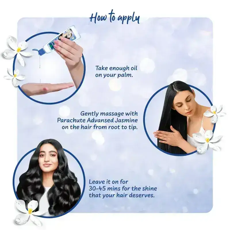 Parachute Advansed Jasmine Coconut Hair Oil, 400 ml with Free 90 ml pack image 5