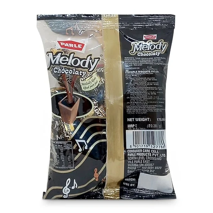 Parle Melody Chocolaty Toffee, 195.5 gm Pouch image 2
