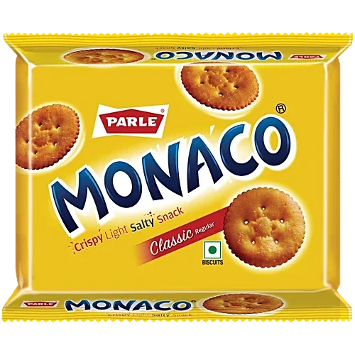 Parle Monaco Salty Snack Biscuits - Classic Regular, 185.6 g Pouch