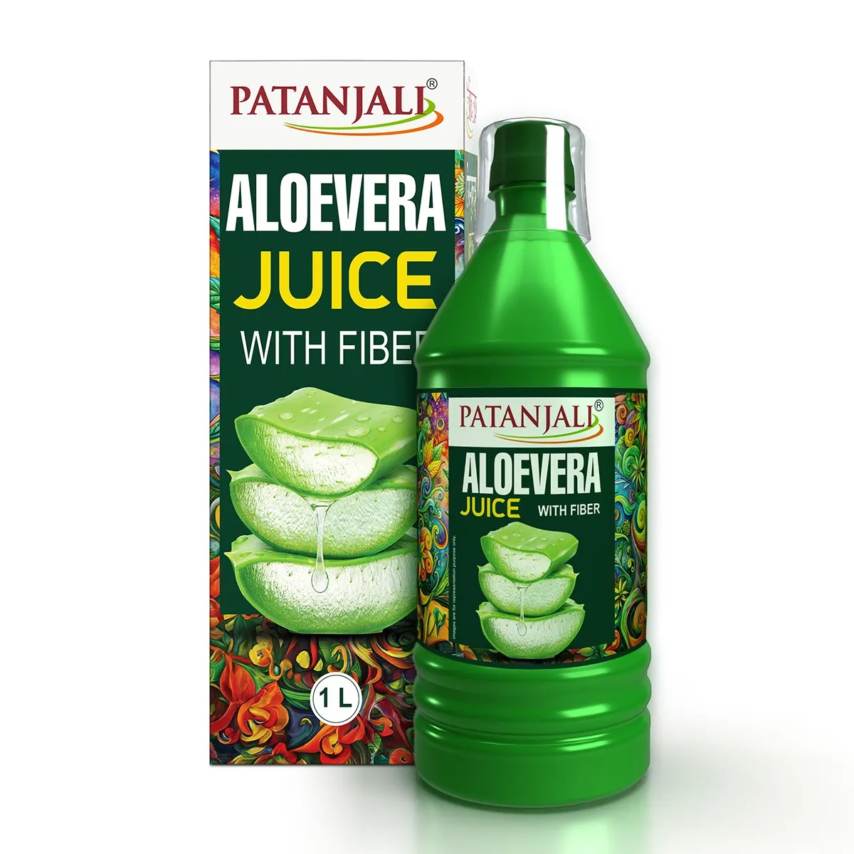 Patanjali Aloe Vera Juice Fiber, 1 liter