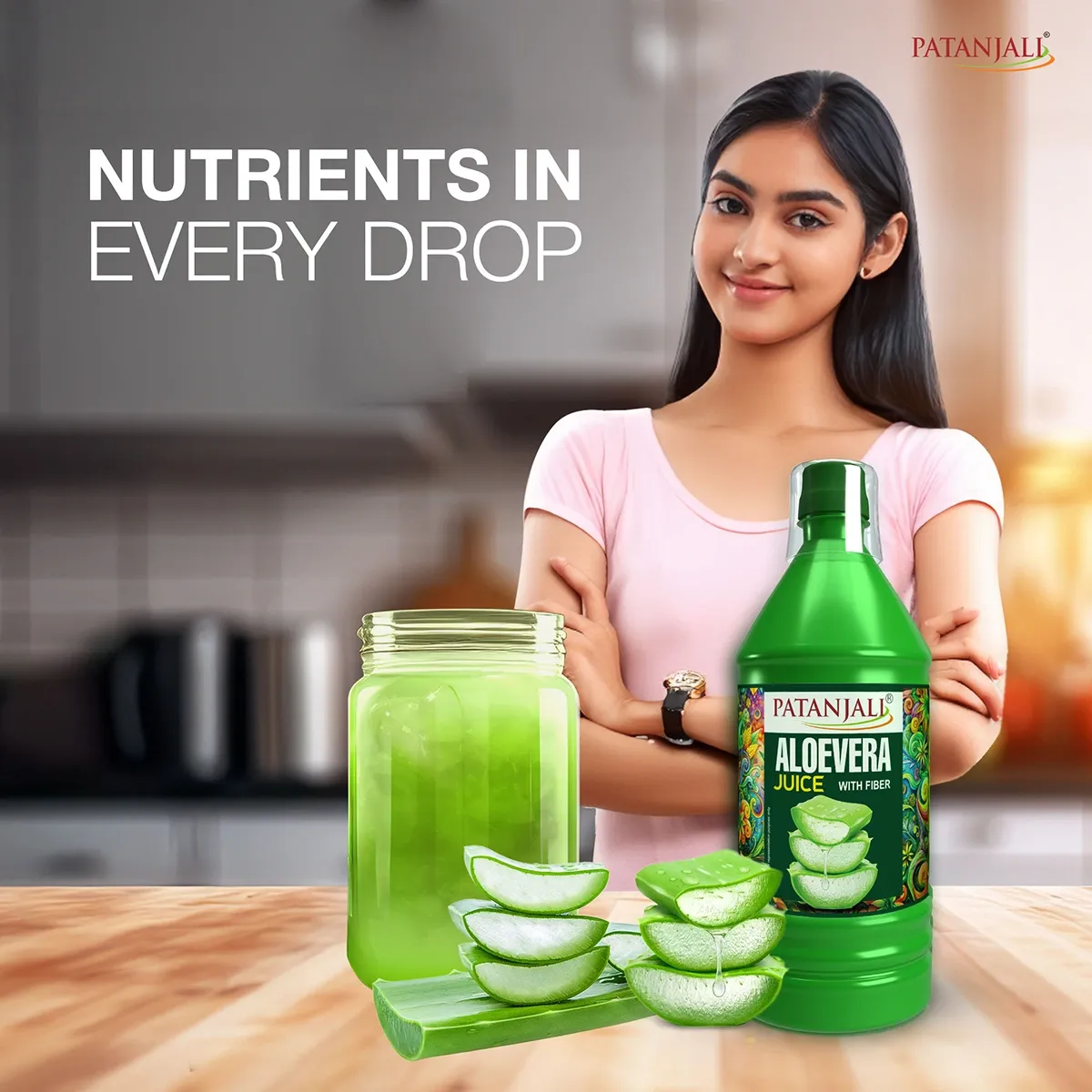  Patanjali Aloe Vera Juice Fiber, 1 l image 4