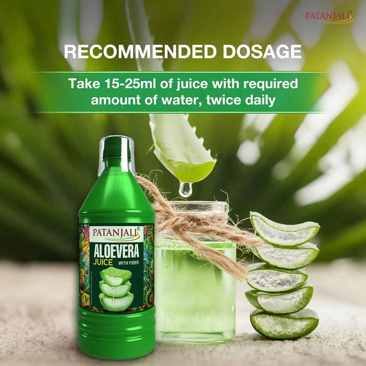  Patanjali Aloe Vera Juice Fiber, 1 l image 6