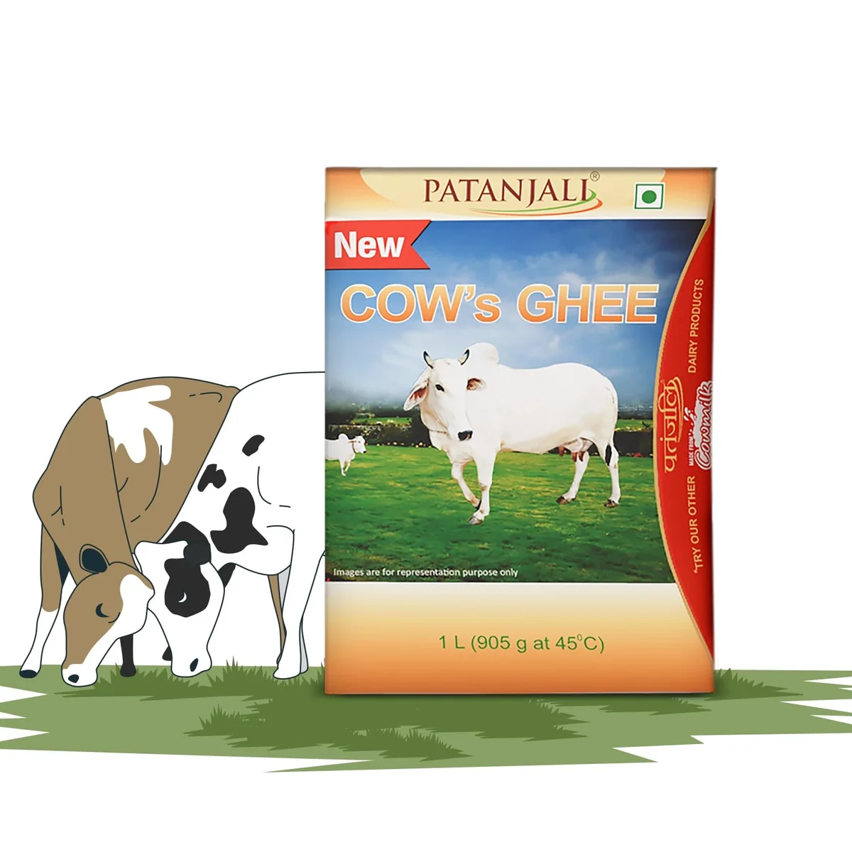Patanjali Desi Cow Ghee 1L Tetra Pack | Cooking, Sweets & Ayurveda image 3