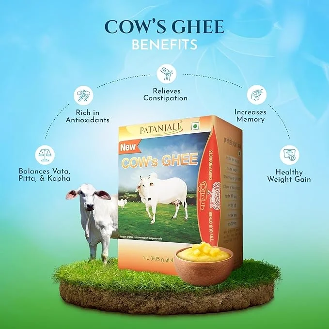 Patanjali Desi Cow Ghee 1L Tetra Pack | Cooking, Sweets & Ayurveda image 7