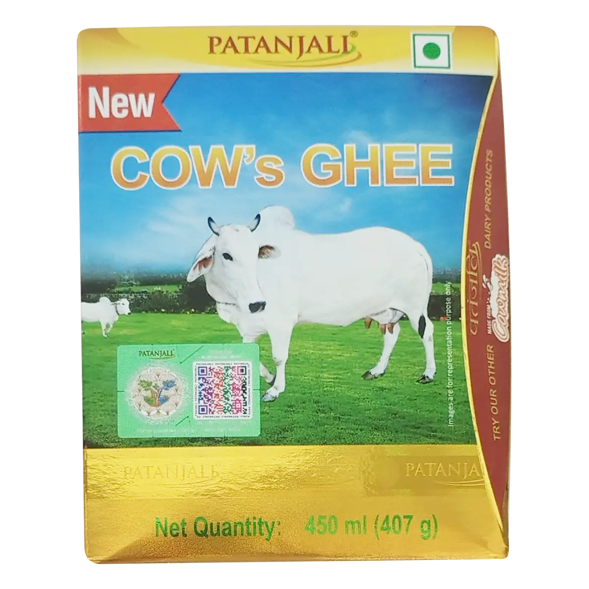 Patanjali Cow's Ghee 450 ml Tetra Pack