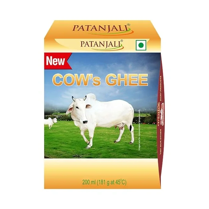Patanjali Pure Danedar Cow Ghee with Rich Aroma, Natural & Healthy, 200ml