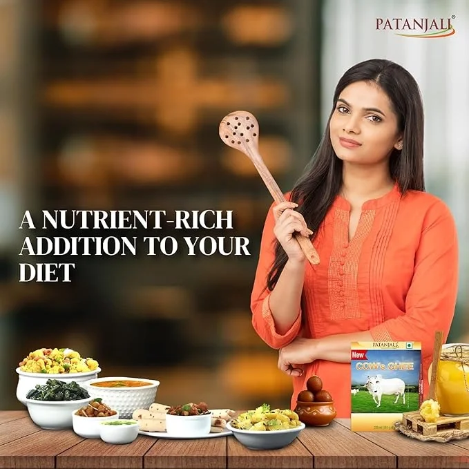 Patanjali Pure Danedar Cow Ghee 200 ml | Rich Aroma | Natural & Healthy image 3