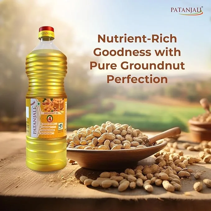 Patanjali Kacchi Ghani Groundnut Oil 1 L – Virgin & Unrefined image 2