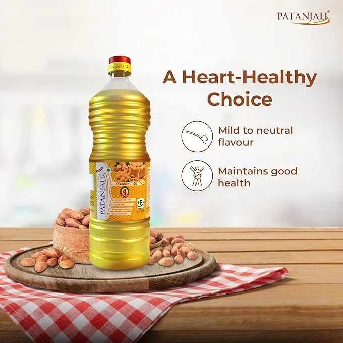 Patanjali Kacchi Ghani Groundnut Oil 1 L – Virgin & Unrefined image 3