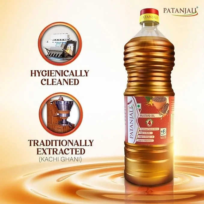 Patanjali Pure Sarso Ka Tel 1 L – Cold Pressed Mustard Oil image 3