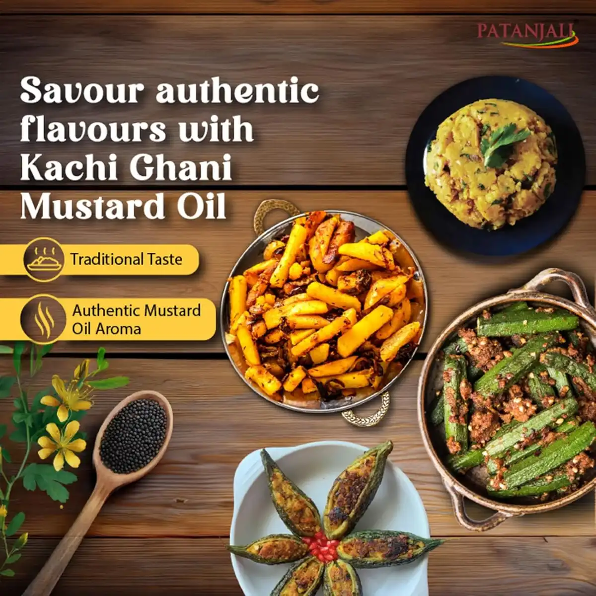 Patanjali Pure Sarso Ka Tel 1 L – Cold Pressed Mustard Oil image 5