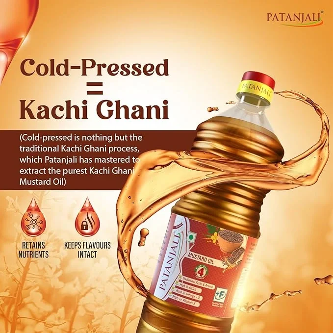 Patanjali Pure Sarso Ka Tel 1 L – Cold Pressed Mustard Oil image 2