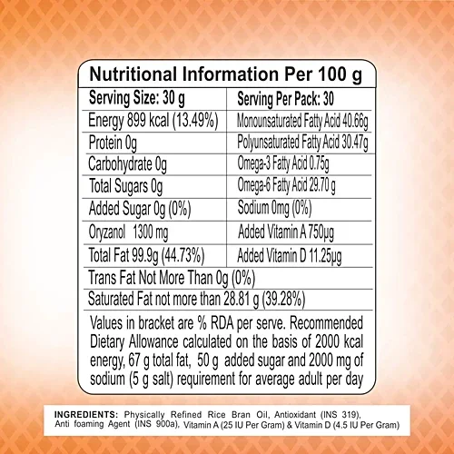  Patanjali Rice Bran (Chaaval kee Bhoosee) Oil, 1 L Bottle image 3